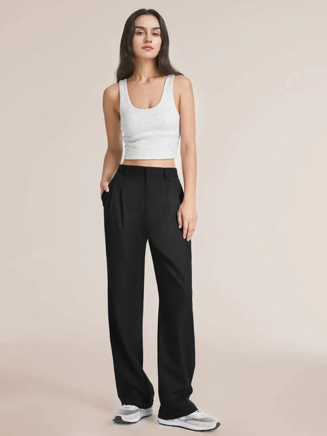 Alleen vandaag 50% korting! l high waist casual fashionclub broek