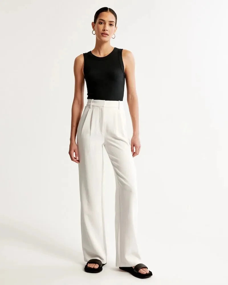 Alleen vandaag 50% korting! l high waist casual fashionclub broek